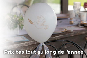 Petit ballon gonflable nacré blanc 12cm, ballons pas cher - Badaboum