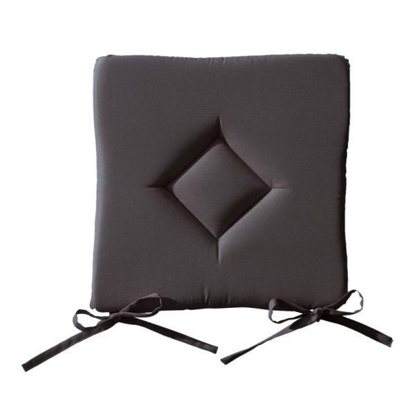 Coussin De Chaise Mousse à Mémoire Anti-Glisse 40x40x4 Cm – Confort Ergonomique Gris Foncé