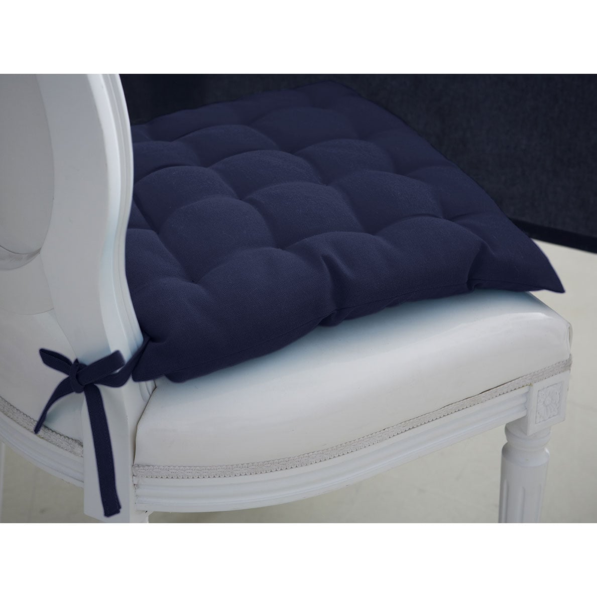 Coussin De Chaise Carré Mousse Mémoire Anti-Glisse 40x40x4cm - Gris Foncé - Confort Et Soutien Optimal