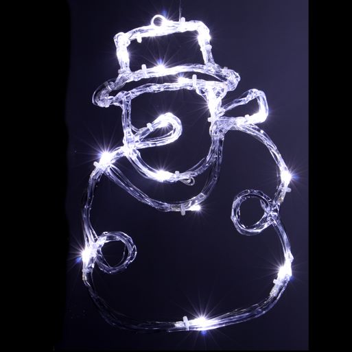 Décoration fenêtre électrostatique Joyeux Noël rouge et blanc L36xH11cm
