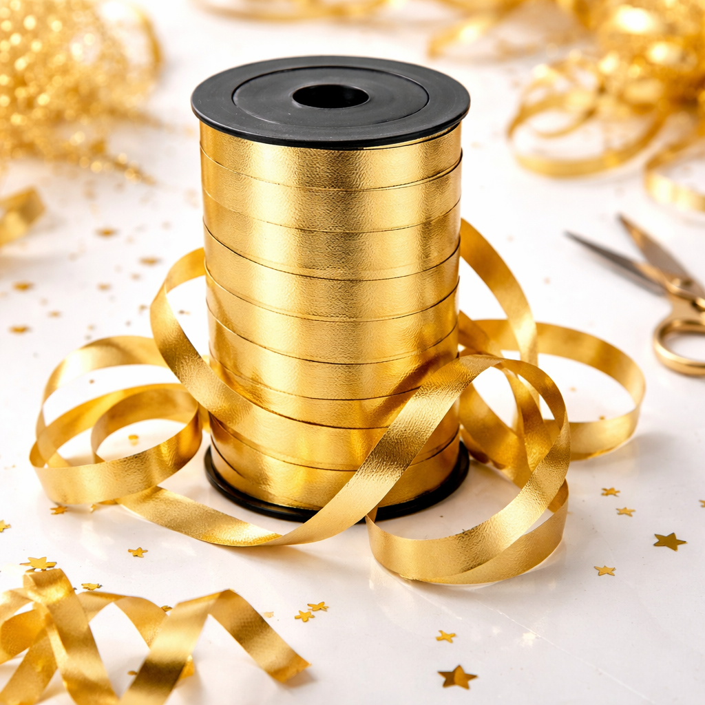 Ruiboury Rubans de Paillettes Rouleau de Curling Décoratif Polyvalent Emballage Cadeau Pièces d'Artisanat Accessoires de Mariage pour Embellissements Vert