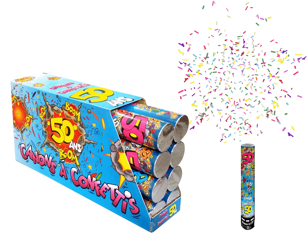 Lot De 50 Canons à Confettis – Parfait Pour Mariages, Anniversaires, Fêtes… Ambiance Garantie !