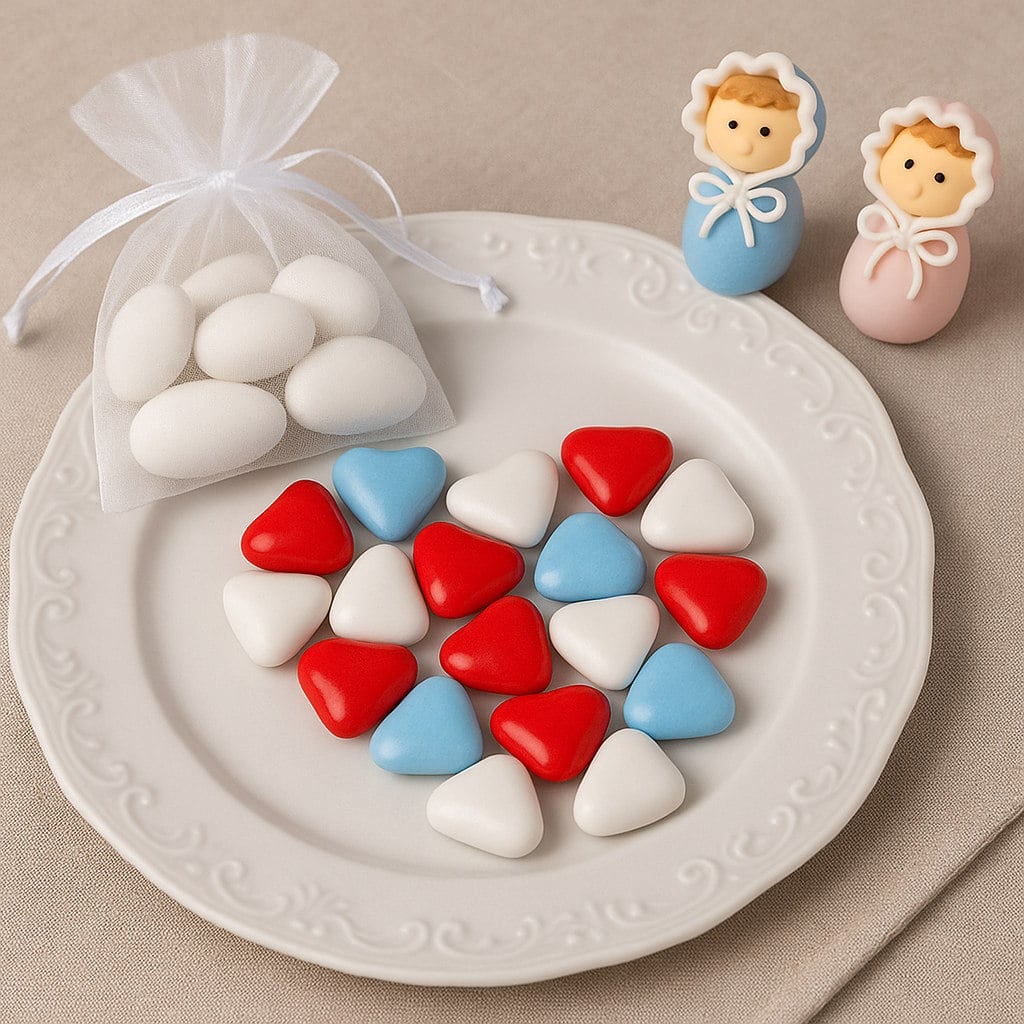 Dragées Chocolat Mini-Cœurs Bleu Ciel 500 G Patisdécor