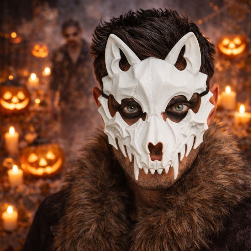 Masque Halloween Lapin Effrayant Sanglant - Masque Horreur Adulte Enfant Carnaval Cosplay