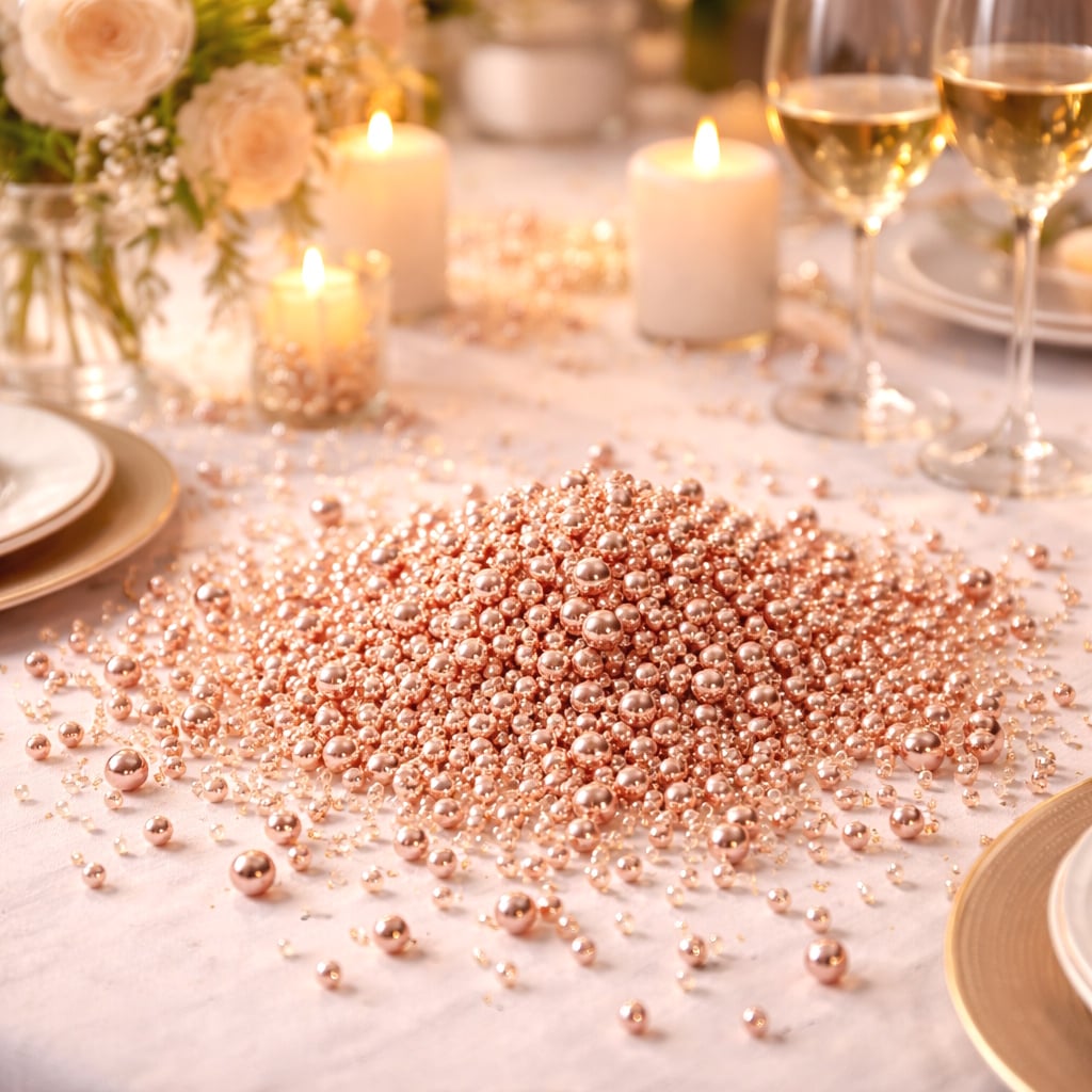 Confettis Happy Birthday – Or Rose Et Noir – 700 à 800 Pièces – Déco Anniversaire, Mariage, Fête