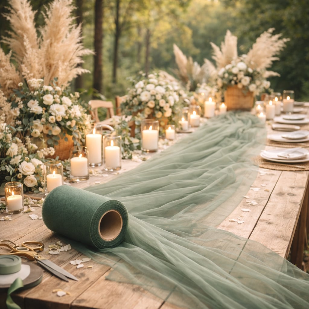 Tulle Souple Parme 3 Mètres De Large - Pour Décoration Mariage, Baptême - Au Mètre