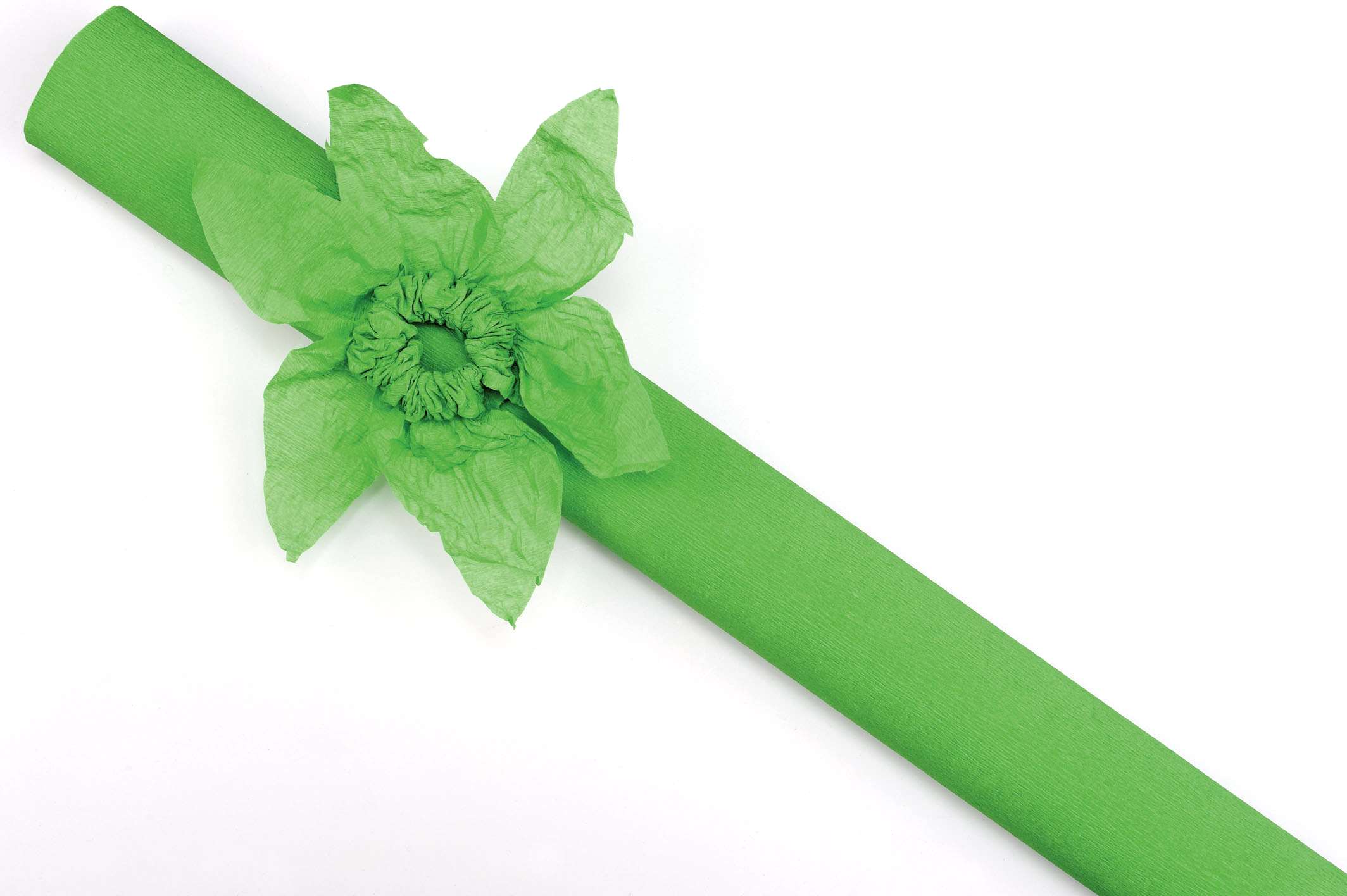 Rouleau Papier Crépon Vert Pomme 90g - 50x150 Cm, Qualité Supérieure Italie, Allongement 500%