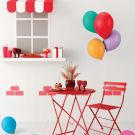 10 ballons multicolore chromes pas cher