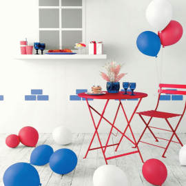 50 ballon mariage bleu et blanc pas cher