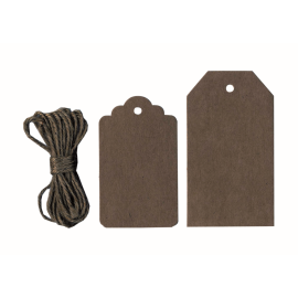 12 Etiquettes kraft tag a personnaliser