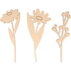 17 Fleurs en bois à personnaliser