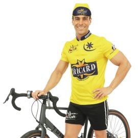 Déguisement Homme Cycliste Tricard Pas Cher - Taille Adulte L/XL - Badaboum.fr