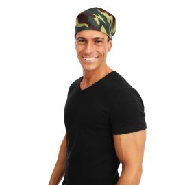 Bandana militaire camouflage - foncé face - adulte