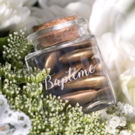 Pot encrier Baptême en verre transparent