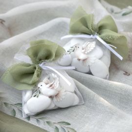 4 Sachets organza Cérémonie Naturelle