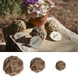 Assortiment de 10 boules corde naturel