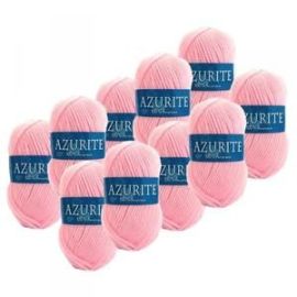 10 Pelotes de laine acrylique Azurite Rose