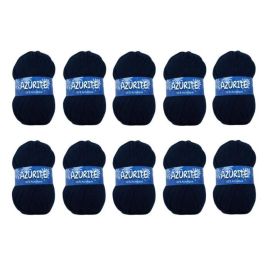10 Pelotes de laine Azurite Acrylique Bleu Marine 