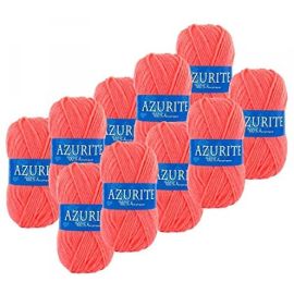 10 Pelotes de laine Azurite Acrylique Clémentine