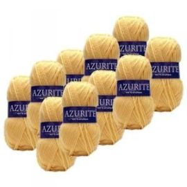 10 Pelotes de laine Azurite Acrylique Jaune