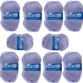 10 Pelotes de laine Azurite Acrylique Lavande