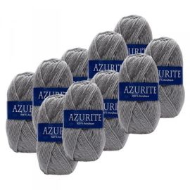 10 Pelotes de laine Azurite Acrylique Souris