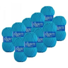 10 Pelotes de laine Azurite Acrylique Turquoise