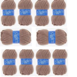 10 Pelotes de laine Azurite Taupe