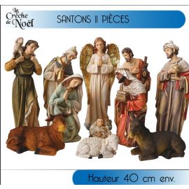 11 Grands santons de noel 40cm