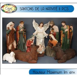 11 Santons de noel Taille Humaine 1 Mètre