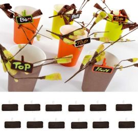 12 mini pince ardoise blanche