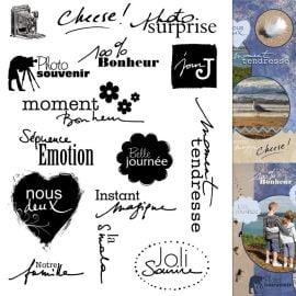 15 Tampons transparents Motifs Souvenirs