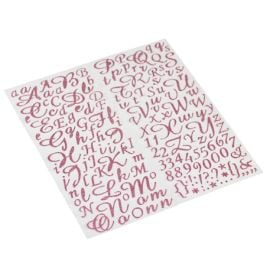 167 Stickers alphabet chiffre pailleté Rose gold 