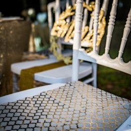 Chemin de table lin floque Nid D'abeille