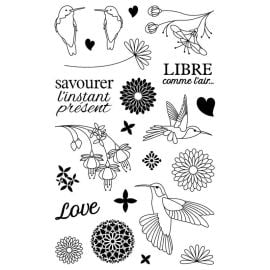 23 Tampons transparents Motifs Freedom