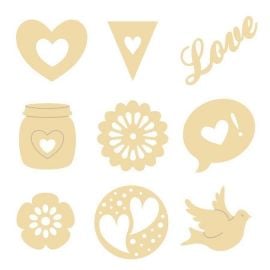 27 Silhouettes en bois Love a personnaliser
