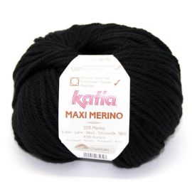 Pelote de laine maxi merino noir