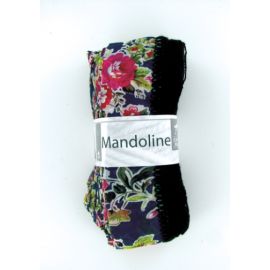 pelote de fil à tricoter mandoline Bleu à fleurs Cheval blanc 
