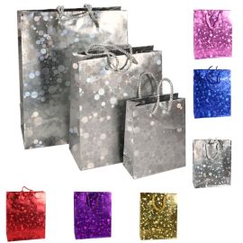 3 Sacs cadeaux holographiques pas cher Assortis