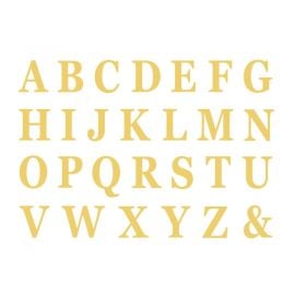 48 Lettres Adhésives Or en carton
