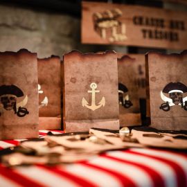 4 Sachets Theme Pirate Kraft