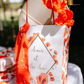 4 Sacs Cadeaux theme Coquelicots