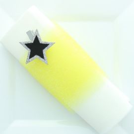 Rouleau de tulle pailleté Jaune 8cm