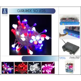 Guirlande Lumineuse de Noel 50 LED Rose