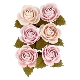 6 Fleurs en papier Secret Garden