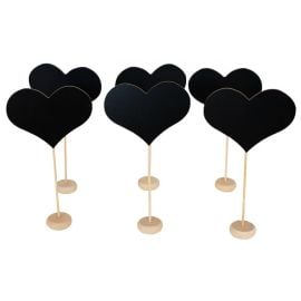 6 Marque table ardoise en forme de coeur