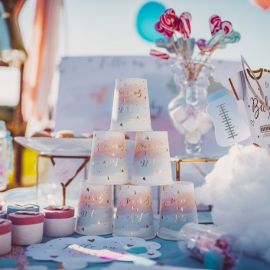 8 Gobelets en carton Gender Reveal