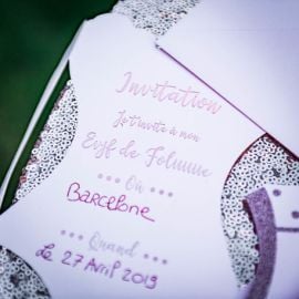 8 Invitations bustier EVJF Rose gold