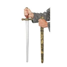 Épée de chevalier avec fourreau main - 75 cm