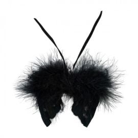 Aile d'ange Plume Noir x 5 pièces